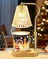 Candle Warmer Lamp, Wax Melt Warmer with 2 Bulbs for Scented Jar Candles, with Timer Dimmer Adjustable Height, Home Decor Gift for Girl Friend Mom Sister Women, No Flame No Smoke Warming Light, Amber