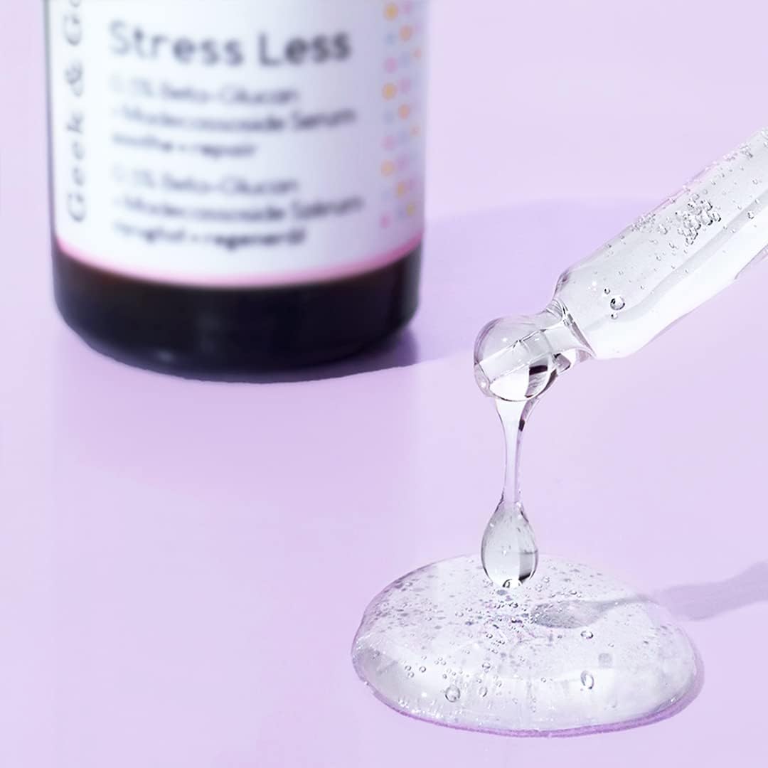 Geek & Gorgeous 101 – Stres, lekka i jedwabista formuła żelowa z beta-glukanem i Madecassozydem, łagodzi i naprawia – wszystkie rodzaje skóry, szczególnie wrażliwe, 30 ml