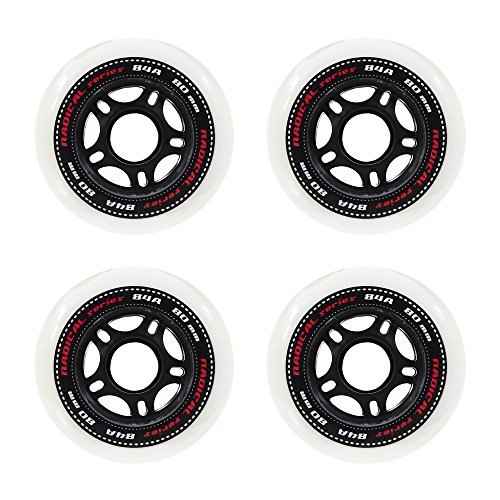 Tempish Unisex Adult RADICAL 80x24 84A Spare Wheels - White, 80 mm - Image 4