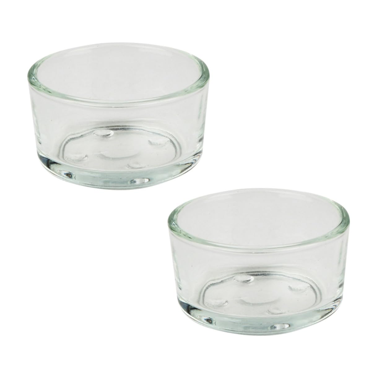 HOLIDYOYO 4Pcs Transparent Glass Pet Reptile Feeder Bowl Multi Functional Water Food Cups for Lizard Turtle and Crickets Easy to Clean Durable Design for Reptile Tanks