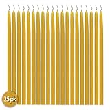 Calidad premium de la mesa: hecha de cera de abeja 100 % natural, sin plomo y metal, por lo que no tendrás que goteo de cera desagradable en tu pastel, sino una sustancia natural más saludable. Cuando se enciende en posición vertical sin viento, también son sin goteo.