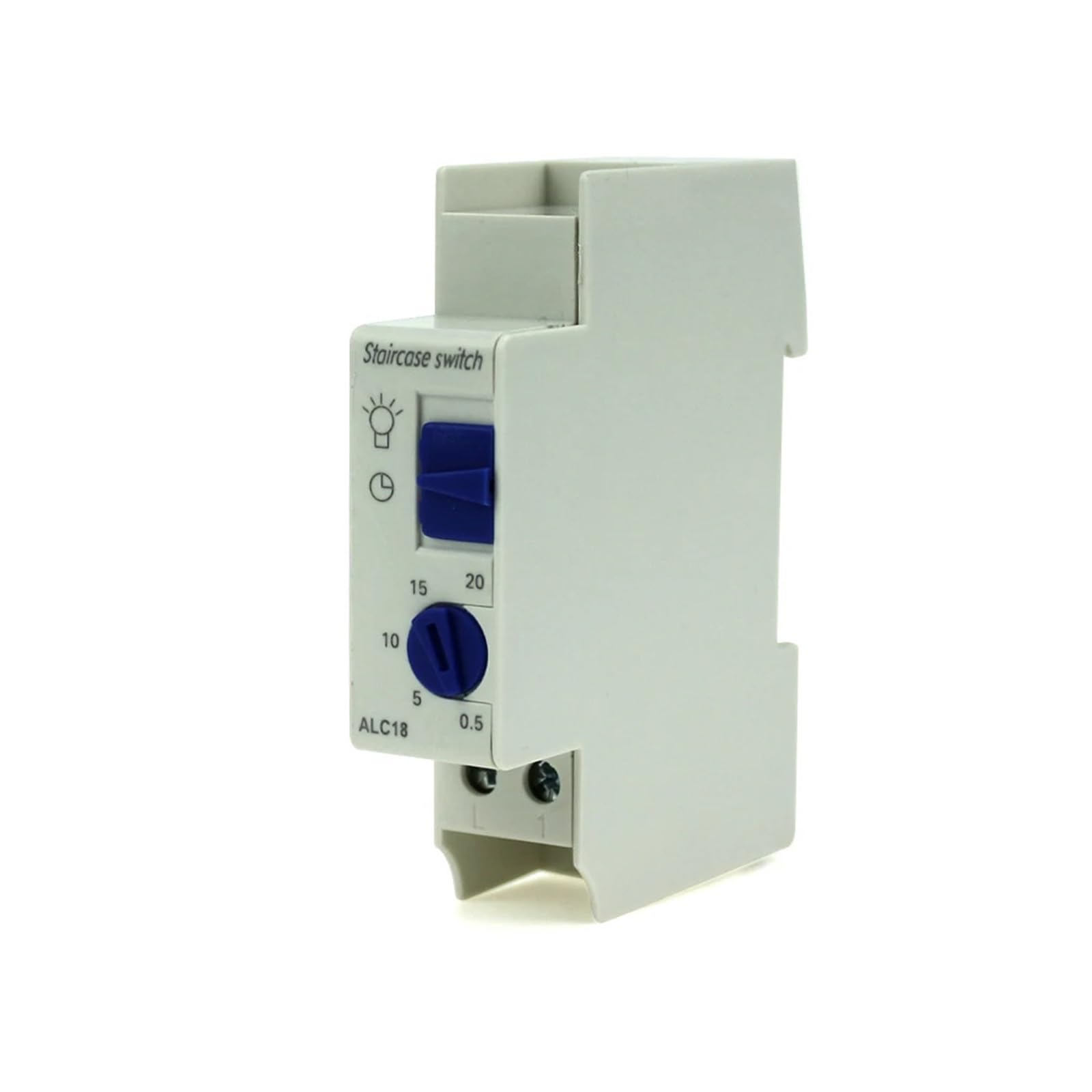 Minuteur d'éclairage d'escalier avec rail DIN ALC18, contrôleur pour éclairage de couloir, minuteur mécanique sur rail, 16 A, 220 V (ALST8)