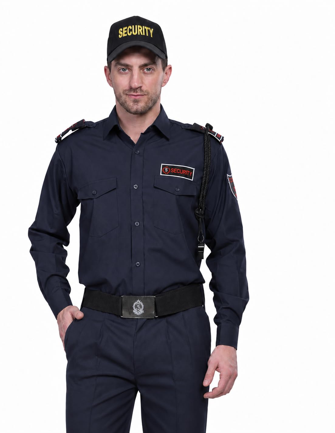 security guard uniform full set for men (Shirt And Trouser/Pant) with Complete Accessories Set(Cap, Belt, Lynard, Wistle) And Labels-image-40