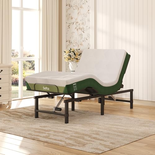 Image of Softa Twin XL Adjustable Bed Base, Head & Foot Incline (60 /40), Holds Up to 900 Lbs, Zero Gravity, Wireless Remote w /LED, Memory Presets, USB Charging Ports, Quiet Dual Motor, Easy Assembly