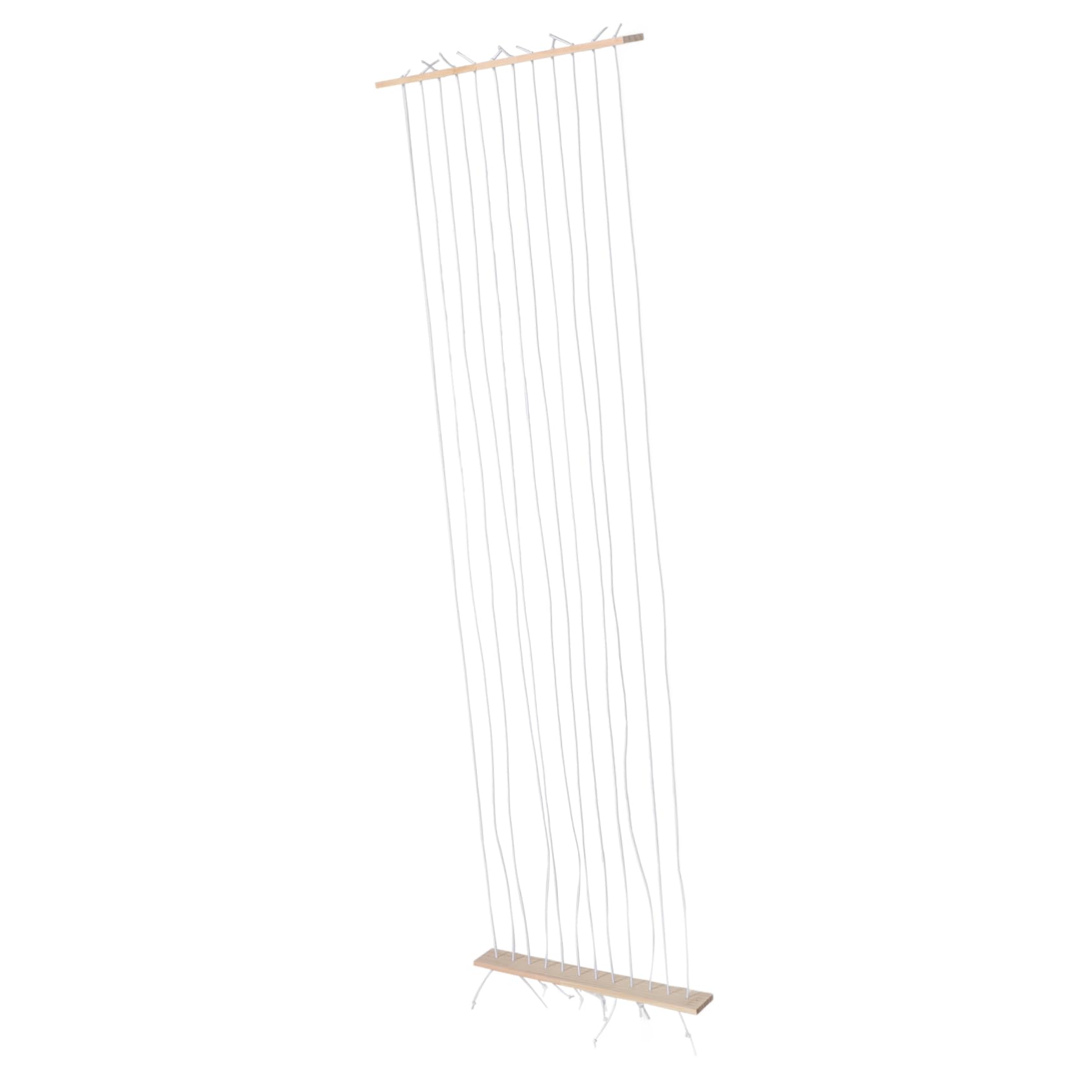 Organisateur de rangement pour peluches avec cordes réglables beige suspendu