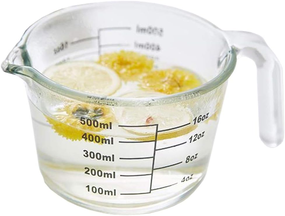 Measuring Cup, Tempering Glass Sturdy Heat Resistant Explosion-proof Easy To Clean Clear Scale Baking Tools