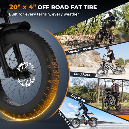 Movcan V60/V60 Pro Electric Bike, 48V 15.6/18.2Ah Removable