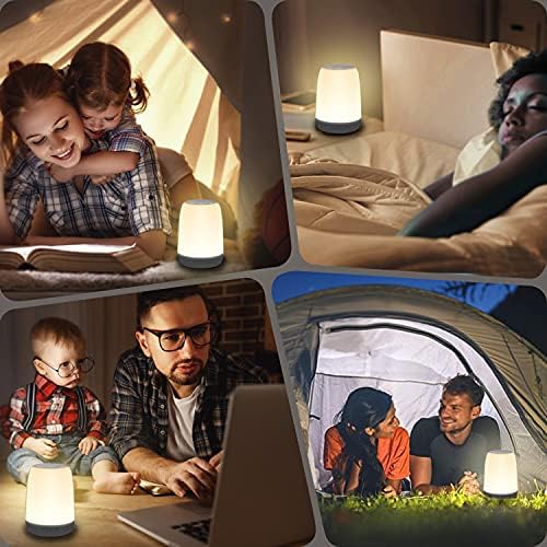 Touch Control Bedside Table Lamp with Bluetooth Speakers,USB Rechargeable Bedside Lamp, Led Night Light,Dimmable Nursery Bedrooom Lamp,Gift for Baby/ Kids