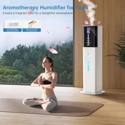 Humidifier Large Room Bedroom, 8L/2.1Gal Top Fill Cool Mist Humidifiers with Humidistat, 3-Speeds, 48H Runtime, Quiet Sleep Mode, Night Light, 12H Timer, 360° Nozzle & Aroma Diffuser for Baby, Plants by Honovos - Image 7
