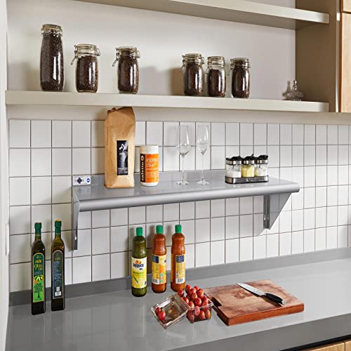 Image of Profeeshaw NSF Stainless Steel Shelf 18 inch x 36 inch, Commercial Wall Shelving