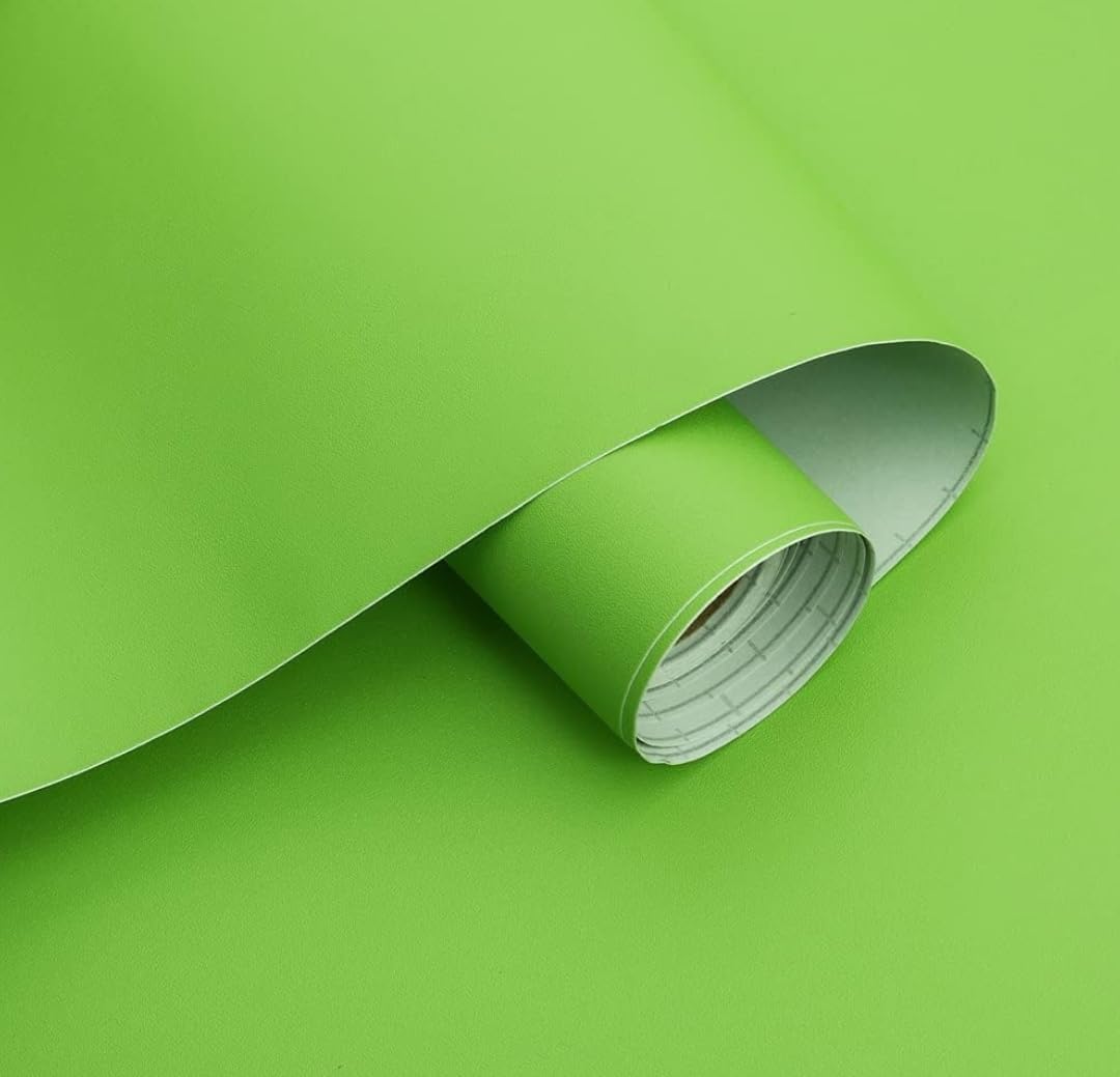 WALLMATE™ Lime Green Peel and Stick Wallpaper Self-Adhesive Removable Wallpaper Thicken Waterproof Wallpaper for Kitchen Countertop Cabinet (2 Feet by 10 Feet, Matte Parrot Green Wallpaper) (B0B4WLGZKH) Amazon Price History, Amazon Price Tracker