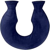 OLizee 1.6L U-Shaped Neck PVC Odour Free Hot Water Bag with Fleece Cover and Clamp (Blue)