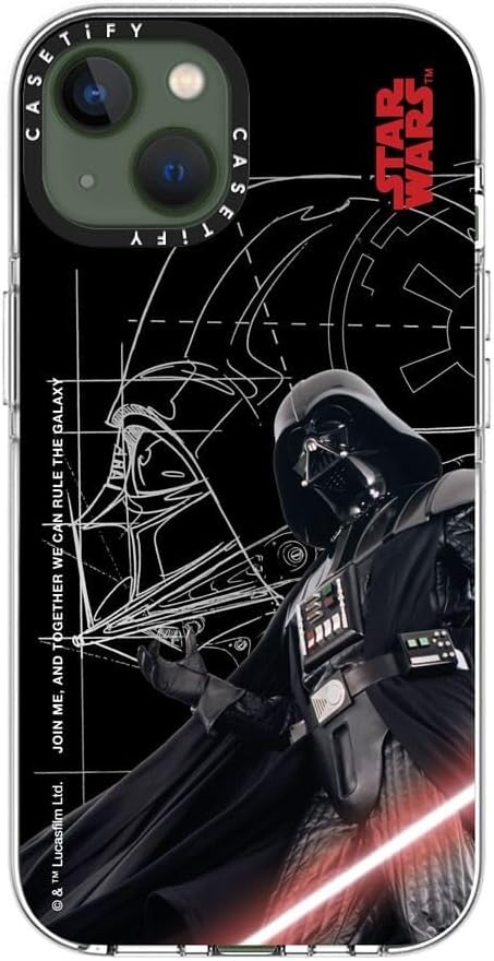 CASETiFY Clear iPhone 13 Case [Star Wars Co-Lab/Not Yellowing / 6.6ft Drop Protection/Magsafe] - The Sith Lord Darth Vader - Clear