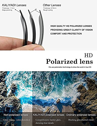 Image of KALIYADI Polarized Sunglasses for Men and Women Matte Finish Sun glasses Color Mirror Lens UV Blocking (3 Pack)