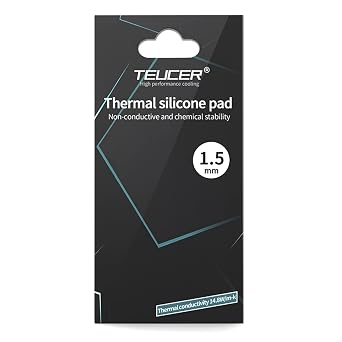 Thermal Pad 14.8 W/mK, 85x45x1.5mm, Non Conductive Heat Resistance High Temperature Resistance, Silicone Thermal Pads for Laptop Heatsink GPU CPU LED Cooler 1.5mm