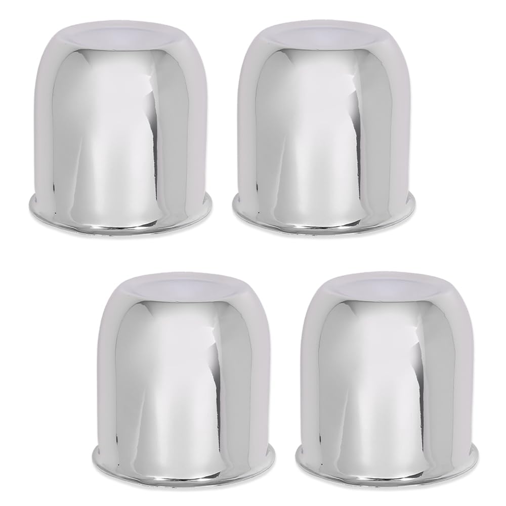 PIT66 4pcs Chrome Wheel Center Cap Fit for 3 1/4", 3.25" Trailer Rims Center Bore Light Scratch