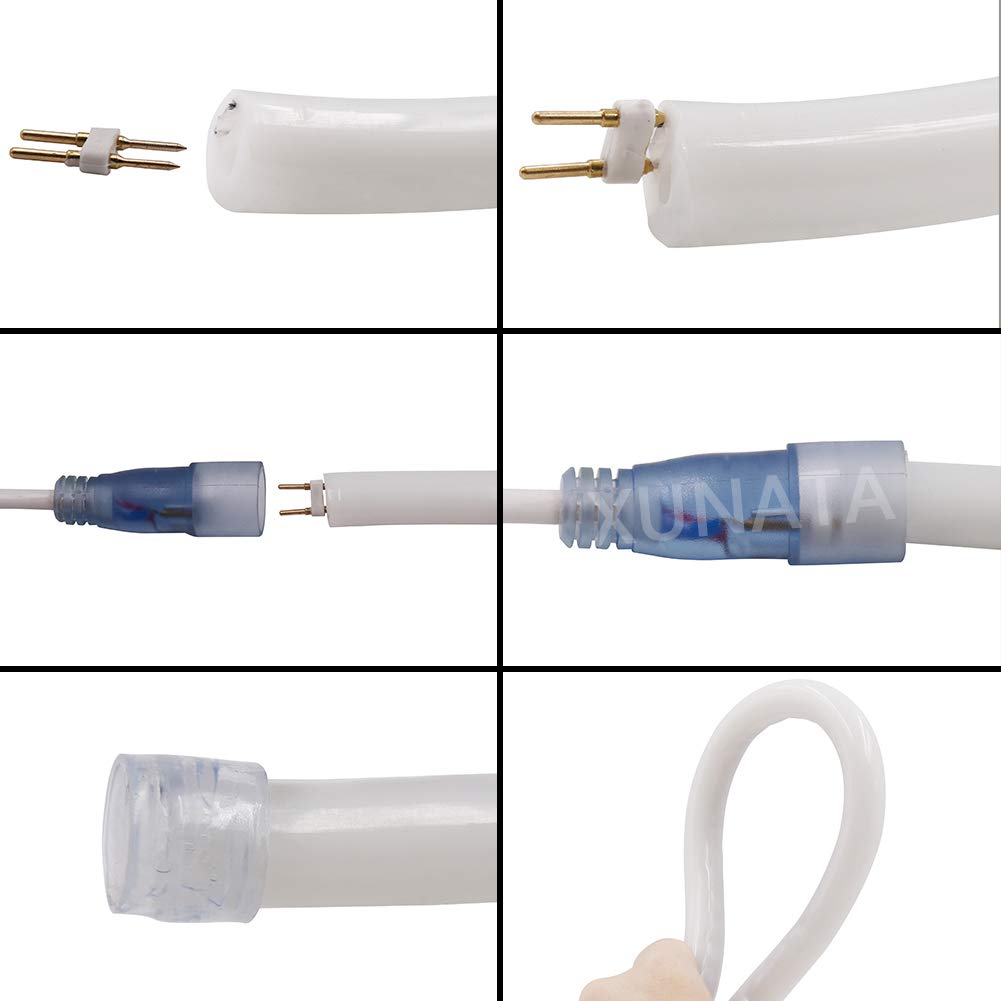 220V Neon LED Streifen,10m LED Lichtschlauch Außen, LED Band Silikon IP65 Wasserdicht 3000K Schneidbar Flexibel Neonlicht für Schlafzimmer, Party, Zuhause, Küche,Weihnachten,Dekoration, Bar etc