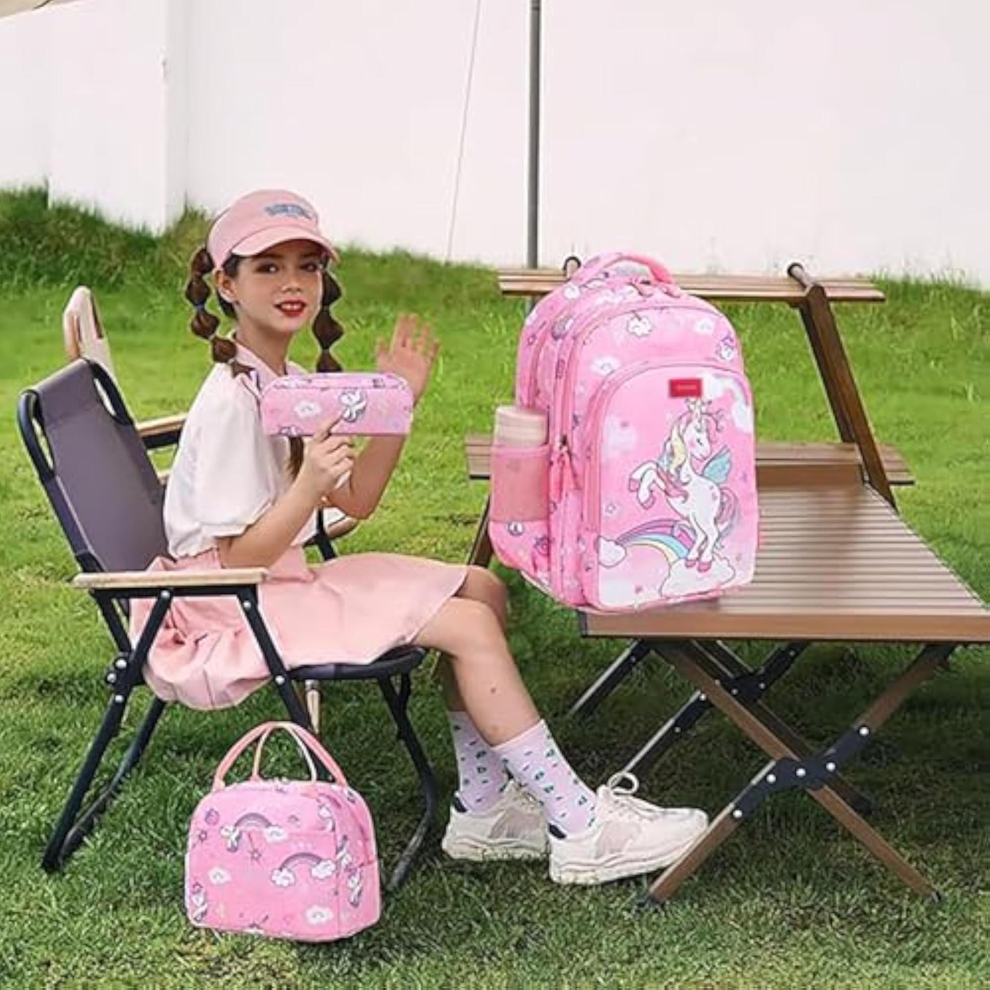 20 L Printed Polyester School Backpack for Kids
