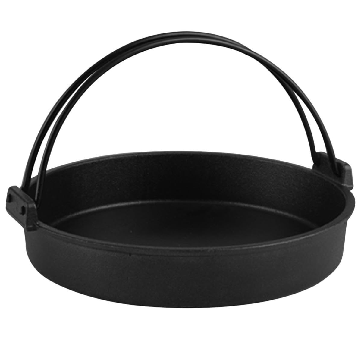 Marmite Ronde en Fer Noir Épais, Pot Antiadhésif Barbecue et Sukiyaki