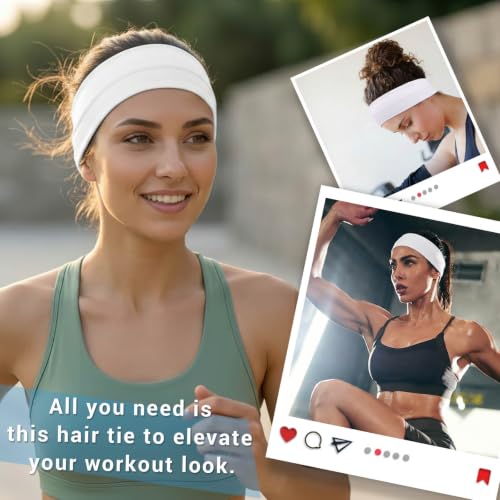 Image of DRESHOW Sport Headbands for Women Non-Slip Sweat Wicking Headband Cooling Sweatband for Outdoor Sports Unisex Workout Hair Bands for Running Fitness Yoga Cycling
