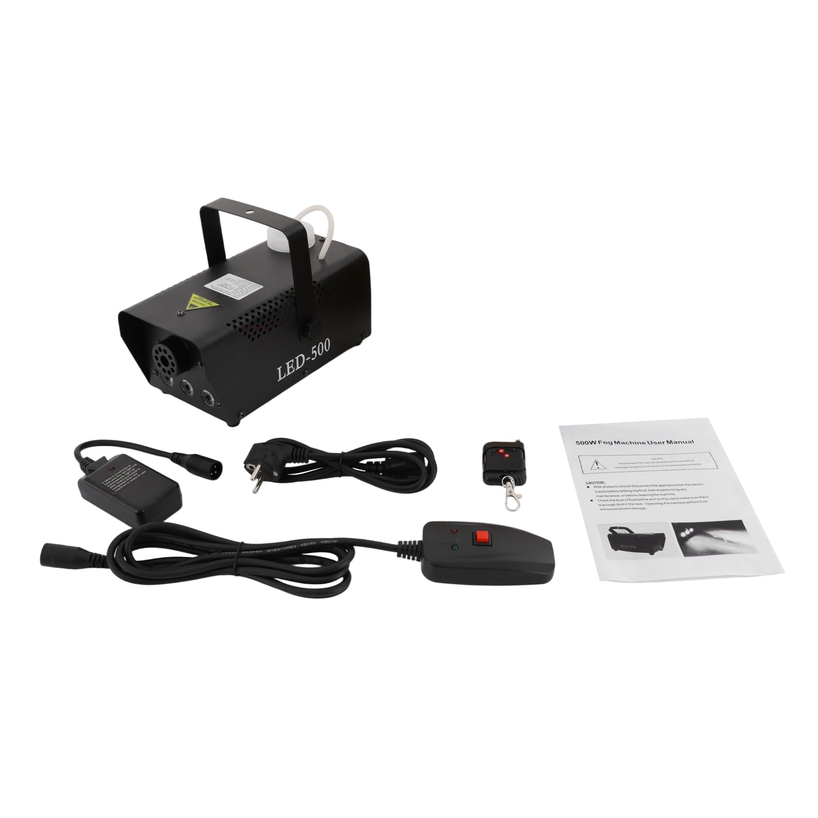 Macchina per il fumo da 500 W, con telecomando wireless e luce LED, adatta per DJ discoteca, Halloween, Natale, feste di nozze e spettacoli sul palcoscenico, ecc