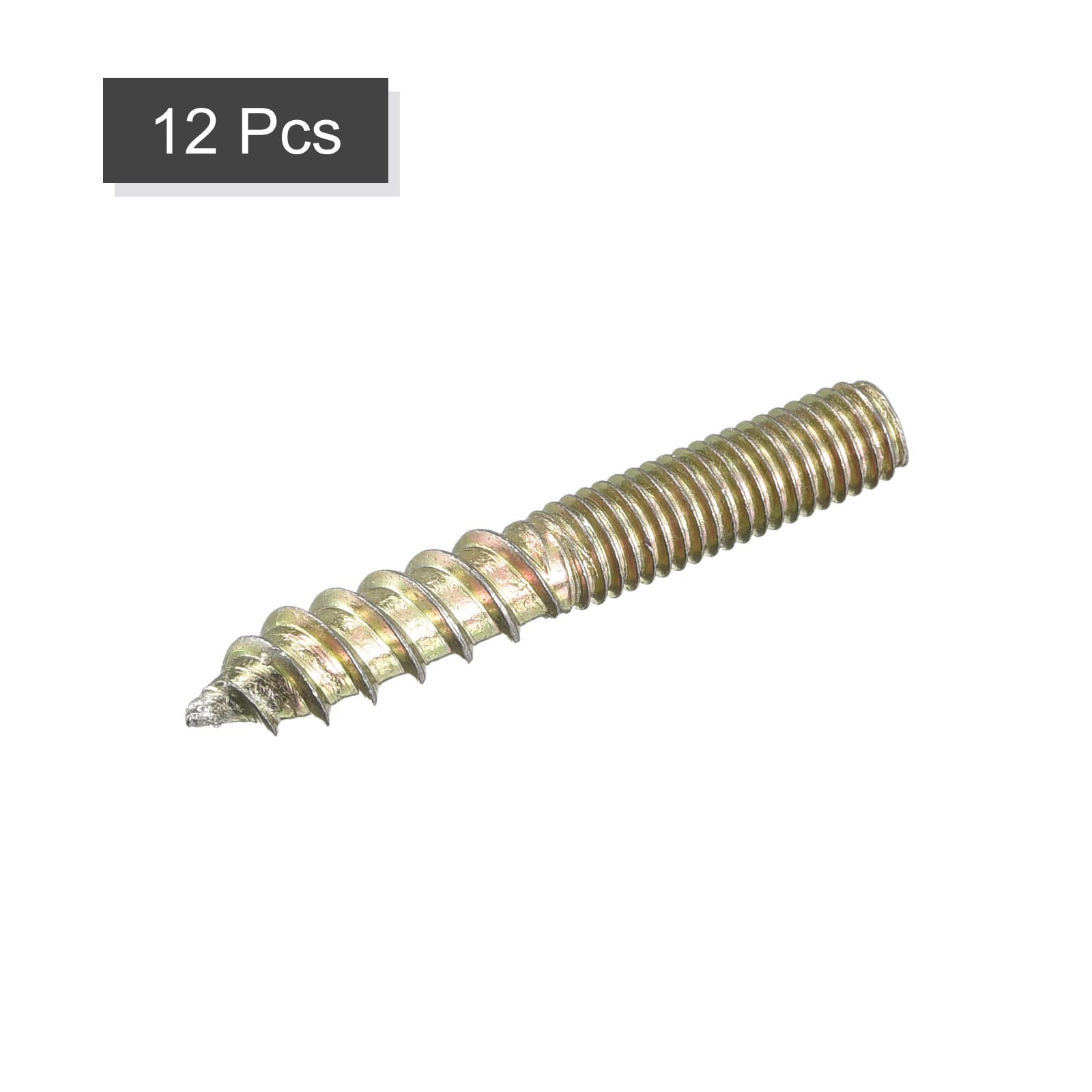 sourcing map 12 szt. śrub trzpieniowych M5 x 35 mm dwustronnych śrub kołkowych do montażu na drewnie