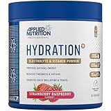 Applied Nutrition Hydration+ Electrolytes and Vitamin Powder Sugar-Free Hydration Drink Mix for Energy Recovery and Electrolyte Replenishment - Strawberry Raspberry - 240g (30 Servings)