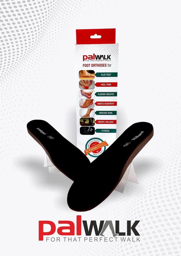 palWALK Mens Insoles/Foot Orthoses for Flat Feet, Heel Pain, Plantar Fasciitis, Diabetic Neuropathy, Varicose Veins, Comfort, Wellness and Fitness (Brown/Black, 11) (B08W2WT7GK) Amazon Price History, Amazon Price Tracker