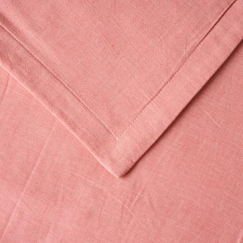 Image of 100% Pure Cotton 3 Layer Dohar, Single Bed Blanket Comforter, (60''X90'' / 152X230 CM), Uni Chambray, Skin Friendly Dohar, Color - Coral
