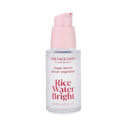 The Face Shop Rice Water Bright - Suero vegano dirige el tono y la sequedad de la piel, iluminador, nutritivo, hidratante para la cara, agua de