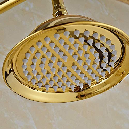 Kit de douche or avec mitigeur baignoire mural LWX