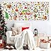 Christmas Coloring Table Cloth for Kids, Merry Christmas Coloring Tablecloth Poster Banner, Holiday Crafts for kids Teens, Cute Toy Gifts Party Game Supplies Classroom Xmas Decorations, 72x30 inch