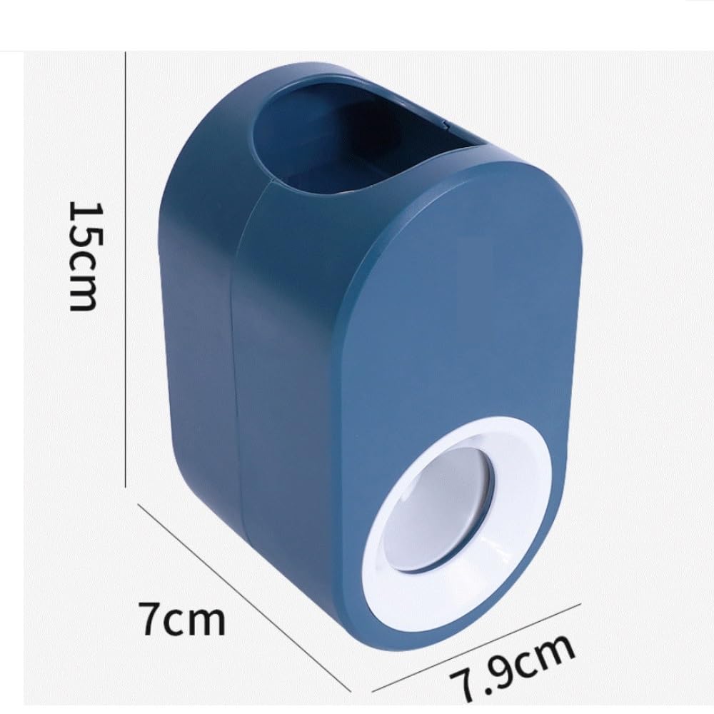 Portacepillos De Dientes para Baño Y Ducha Dispensador De Pasta Dientes Y Soporte For Cepillos, Estante Almacenamiento Sin Perforación(White)