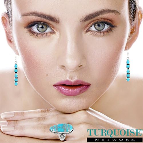 925 Sterling Silver Earrings in Genuine Gemstones & Gemstones - Image 2