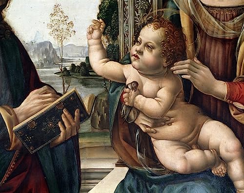 Art mural peinture La Vierge à l'Enfant affiche grand format 60x90cm
