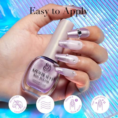 Image of AZUREBEAUTY Dreamy Purple Quick Dry Nail Polish