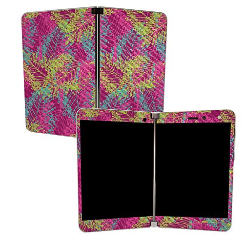 Image of MightySkins Carbon Fiber Skin for Microsoft Surface Duo - Magenta Summer | Protective, Durable Textured Carbon Fiber Finish | Easy to Apply | Made in The USA