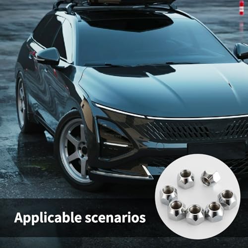 Image of 10 Pcs 1 /2-20 Inches Trailer Lug Nuts， Anti-Theft Tire Hole Screws for Car, Wheel Stud Bolts for Trailers - Car Tire Nut Cap