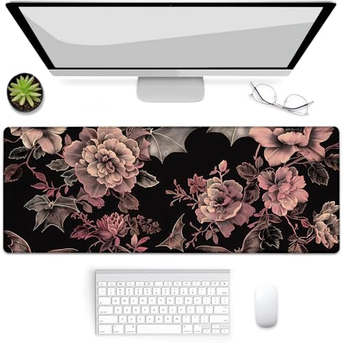 Tapis de souris de jeu gothique chauve-souris pour ordinateurs de bureau et maison