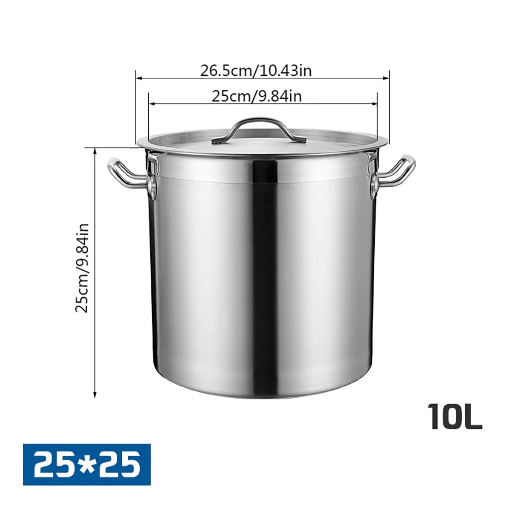 garnek do zupy ze stali nierdzewnej, 304 Stainless Steel - Large Professional Safe Suitable for All Stove(25cm*25cm(10L))