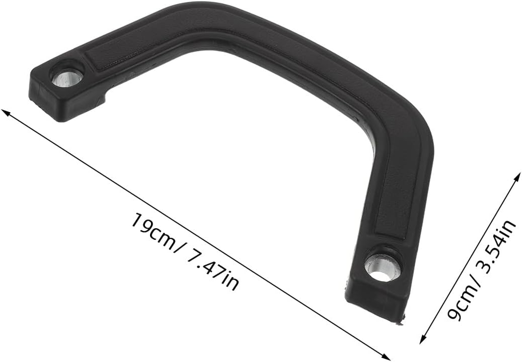 4pcs Forklift Cab Handle - 16mm/6.3'' Hole Spacing Sturdy Plastic Safety Grab Bar - Hand Grip for Lift Truck Overhead Guard Entry Support 8mm Hole