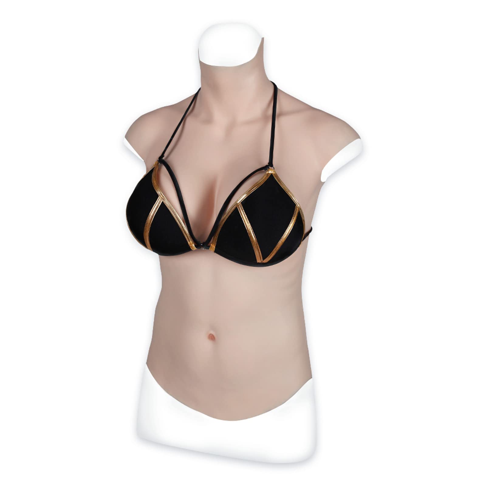 Faux seins en silicone marron bonnet D pour transition transgenre et travestis