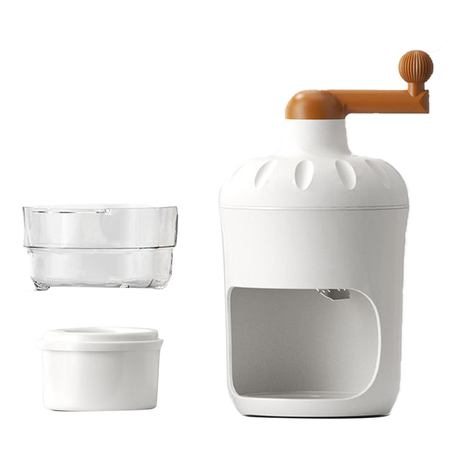 Manual Ice Crusher Portable Stainless Steel Hand Crank Shaved Ice Machine for Home Restaurants Cafes Food Stalls Energy Saving and