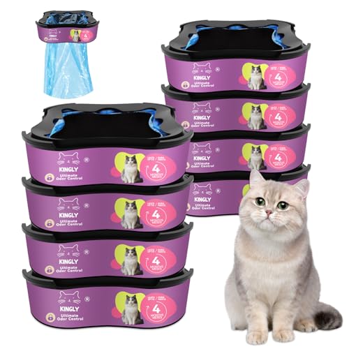 Premium Cat Litter Refill Bags |Jumbo 28FT 8-Pack | Lasts Up to 32 Months | 8 Cartridges for...