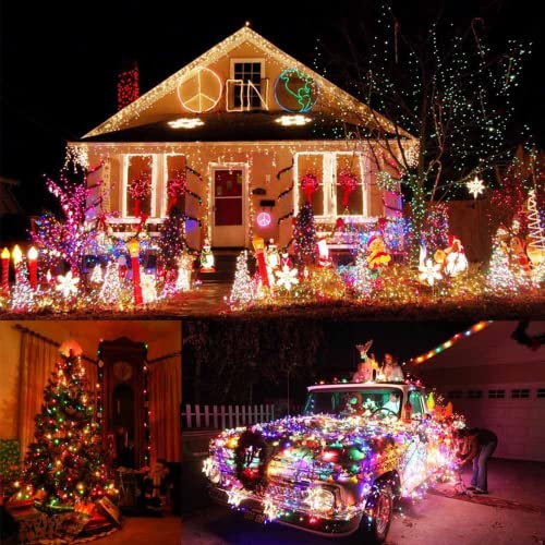 BrizLabs Stringa Luci Led Natale Esterno 10M 100 LED, Interno 8 Modalità Catena Luminosa Impermeabile Albero di Natale Fata Luce Decorative per Natale Feste Giardino Eventi Matrimoni (Colorato)
