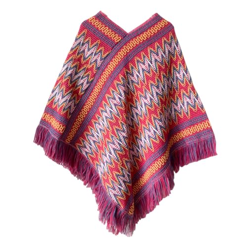 Image of Women's V Neck Poncho Soft Cape Fashion Off The Shoulder Knit Sweater Spring Loose Convertible Knitwear