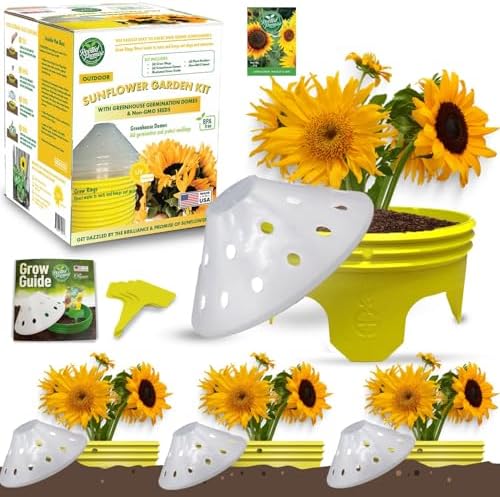 Sunflower Garden Kit – Grow Giant Sunflowers from Seeds with Pate...
