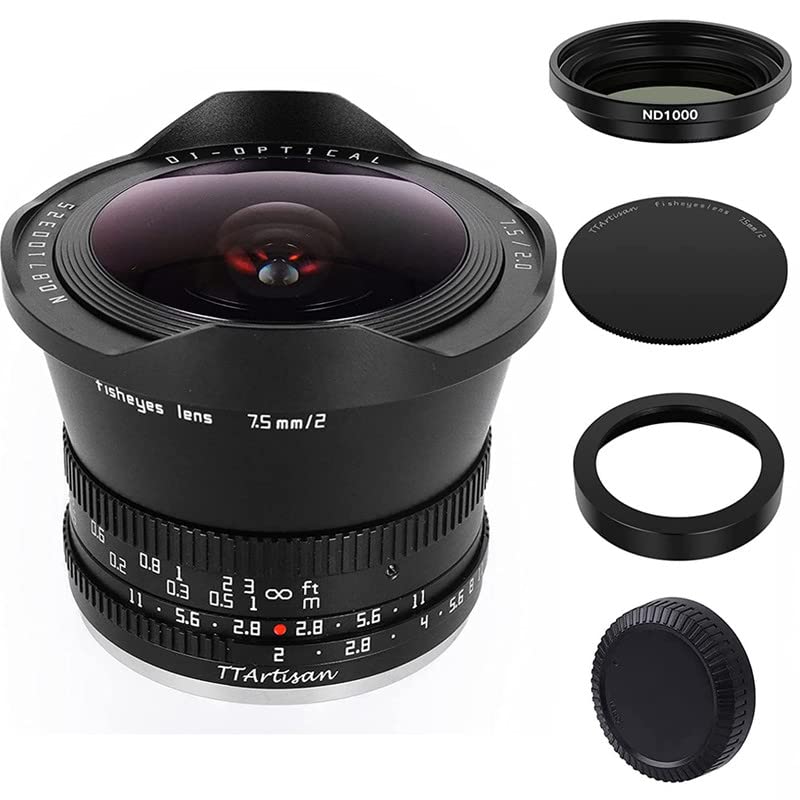 Amazon.co.jp: TTArtisan 7.5mm F2 APS-C 広角魚眼レンズ ND 1000 