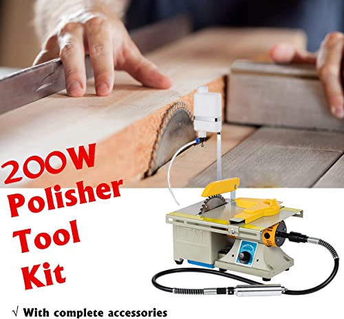 Mingfuxin Upgrade Lapidary Saw, Precision Mini Table Saw Hobby Rock Cutting Saw, Portable Cutting Machine For Diy Wood Lathe Polisher Drilling Machine Tabletop Saws For Jewelry Making, Drilling Crafts #TOP3