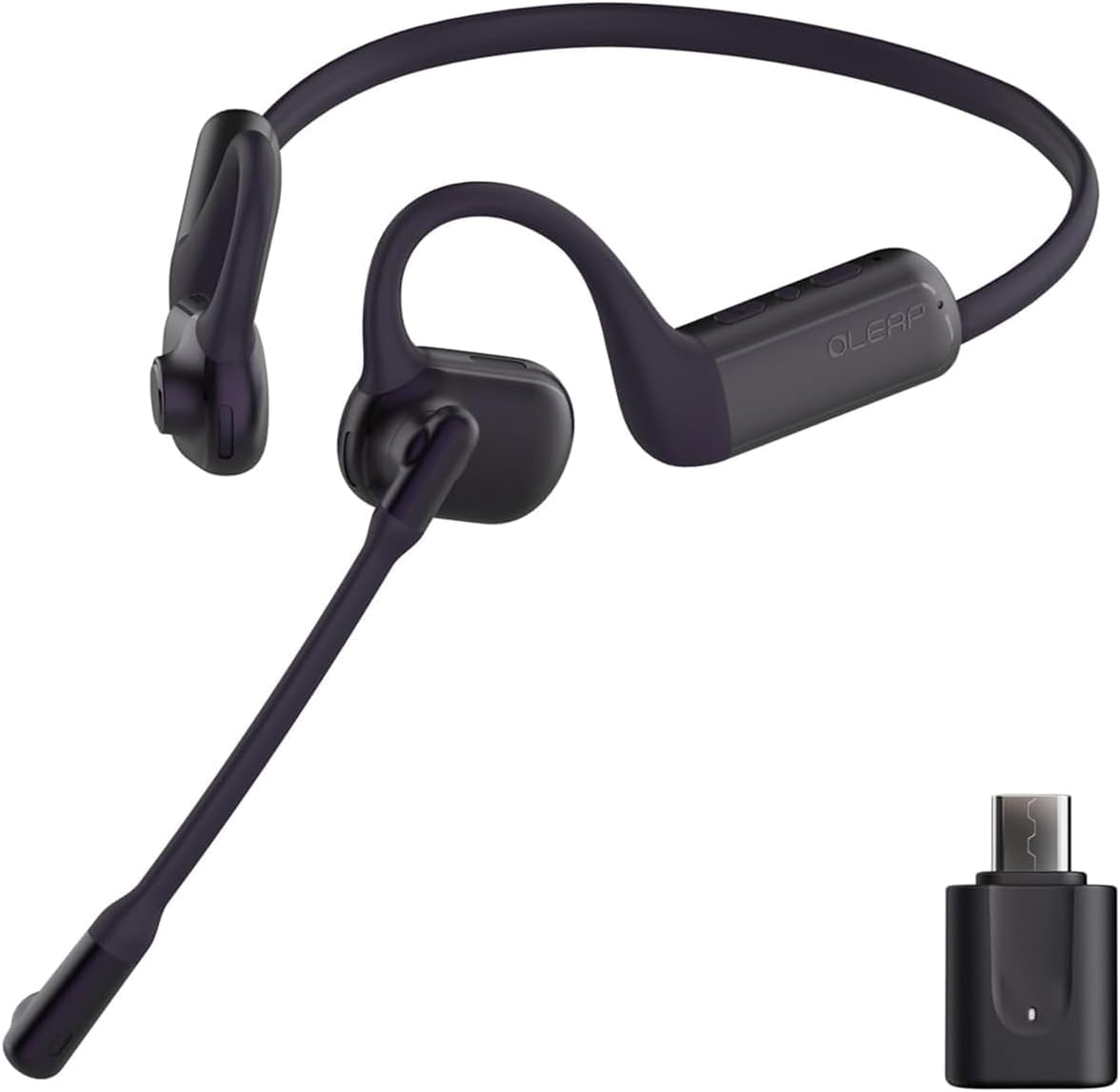 Pilot P200b Pro – Auriculares inalámbricos con micrófono para el trabajo, auriculares con cancelación de ruido de 50 dB con AI ENC